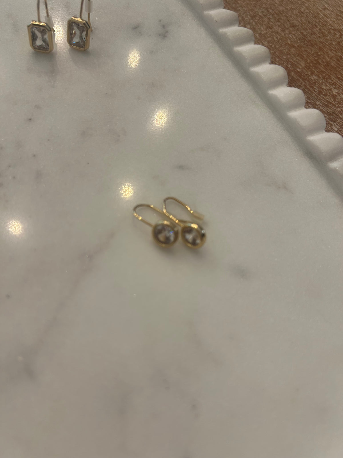 Round Drop Earrings