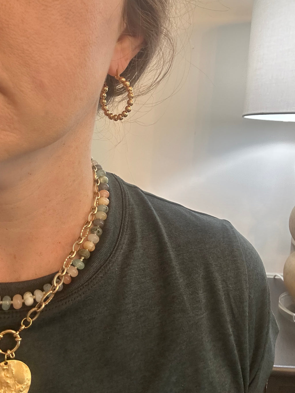 Beaded Hoop Earrings