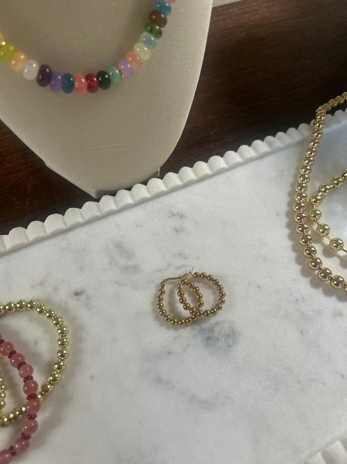 Beaded Hoop Earrings