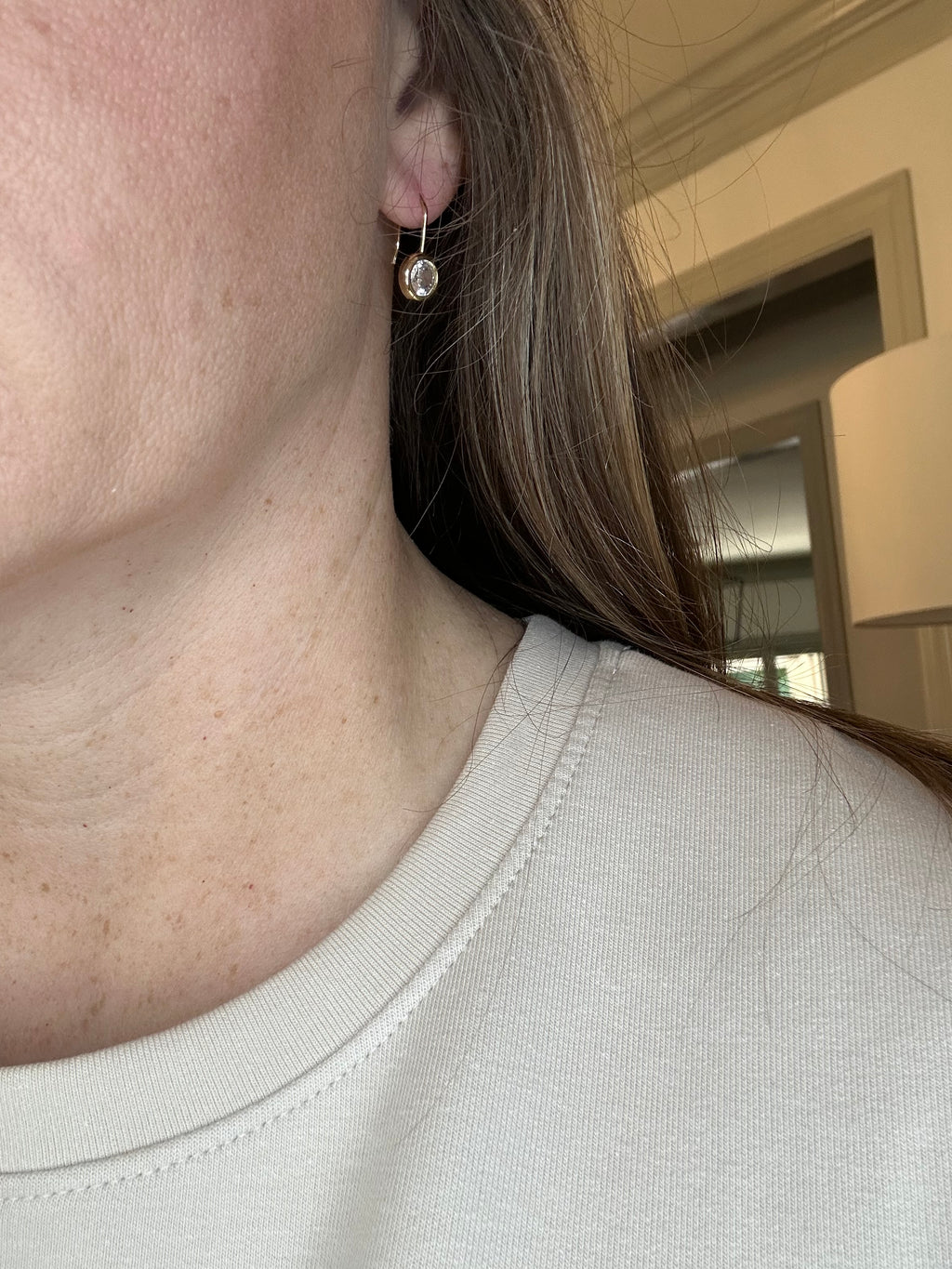 Round Drop Earrings
